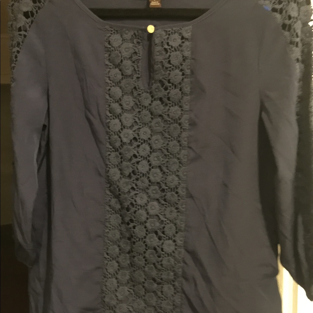 Dana Bachman long sleeve Blouse with crochet trim